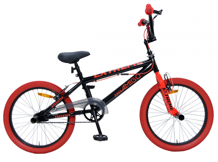 Amigo Extreme BMX fiets 20 inch Fietscross voor jongens en meisjes Zwart Rood - Foto 3