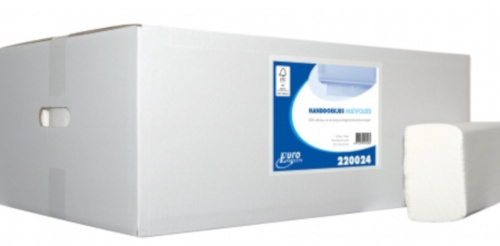 Euro Products handdoekpapier M fold 2 laags wit 3750 stuks